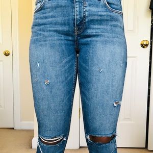 High Waisted Ripped Jeans